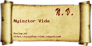 Nyisztor Vida névjegykártya